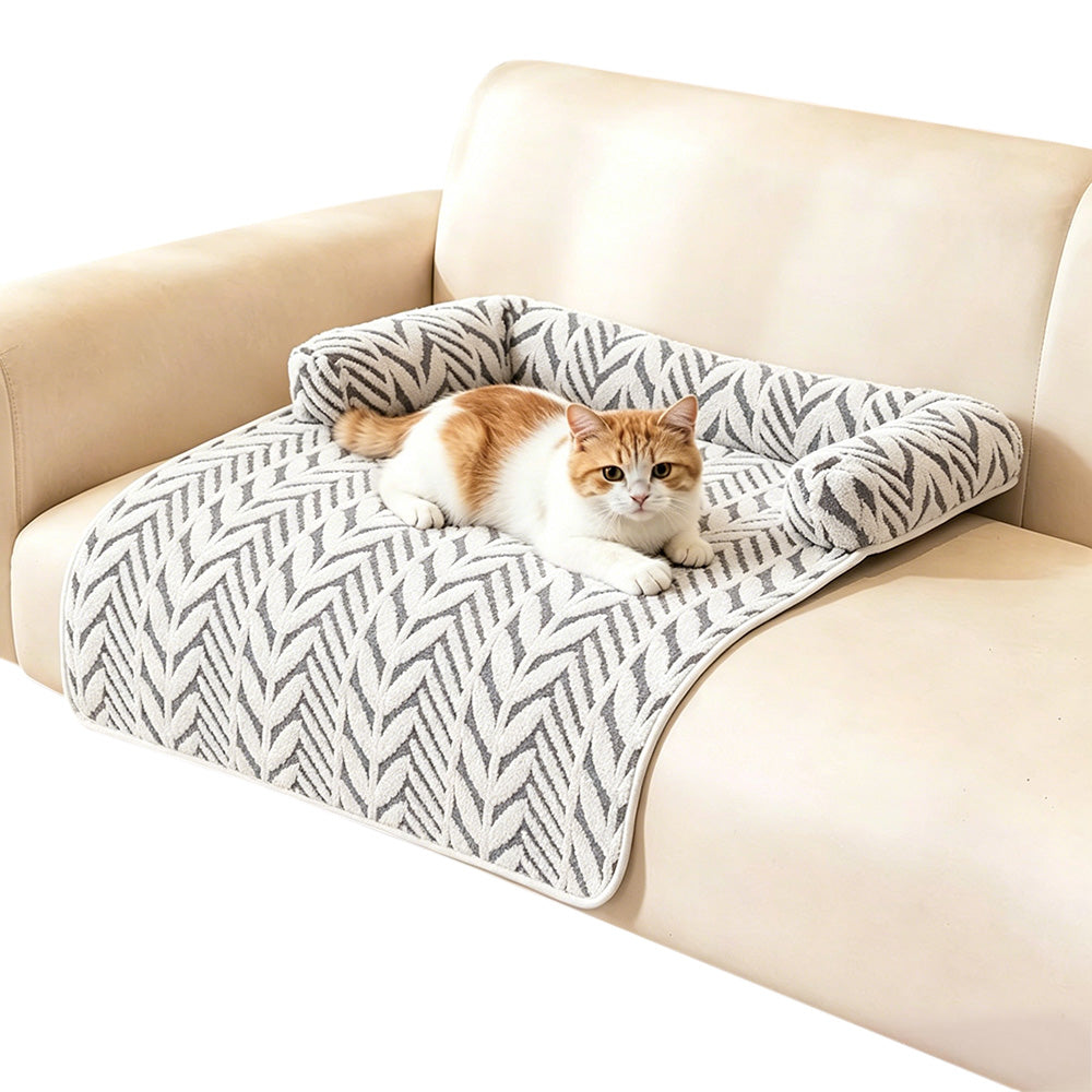 Thick Plush Non Slip Pet Mat-Grey