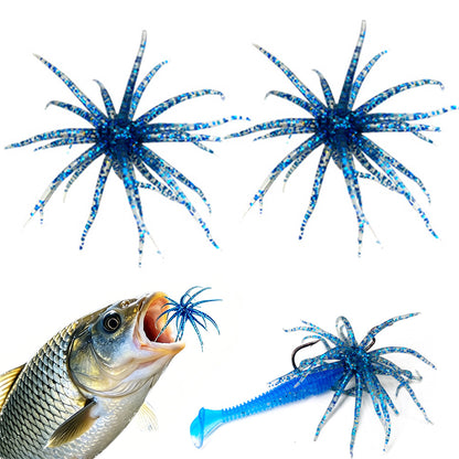 2 PCS Lifelike Floating Sea Urchin Soft Bait -Blue