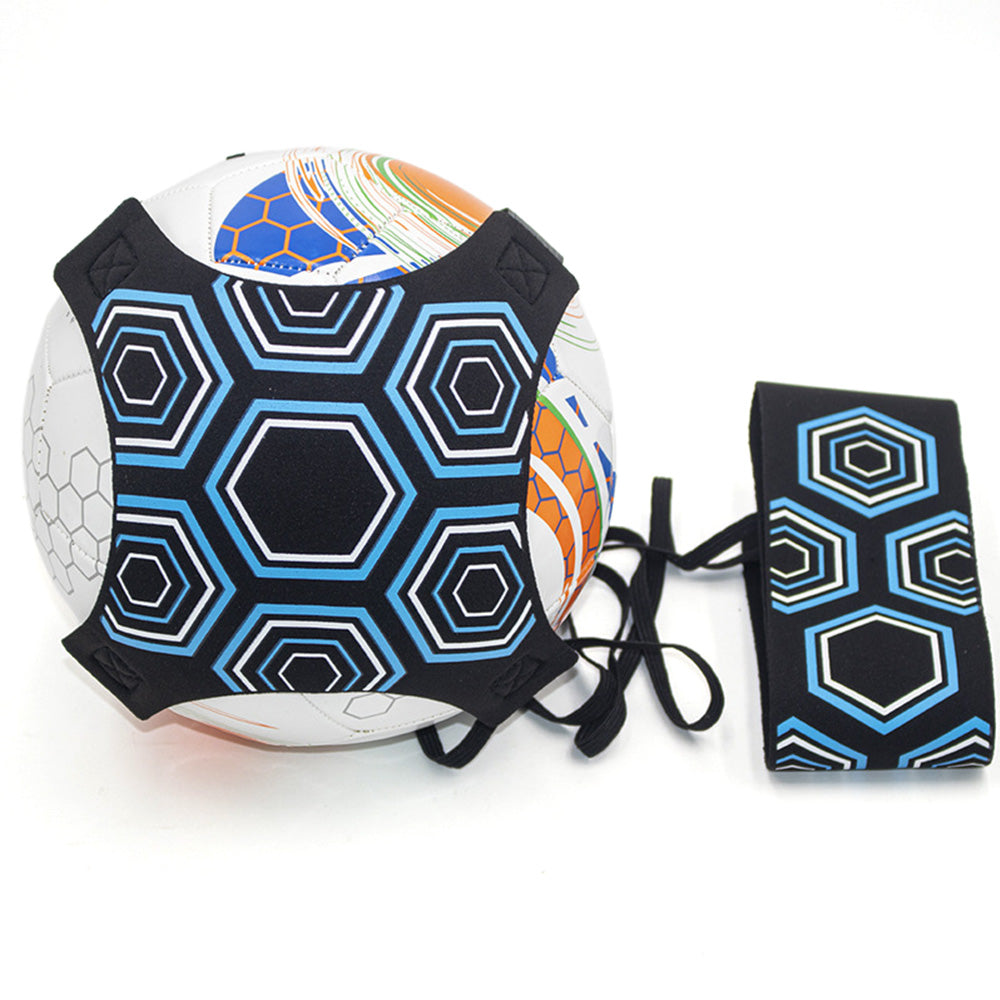 Soccer Volleyball & Rugby Trainer Football Kick and Throw Solo Practice Training Aid Blue