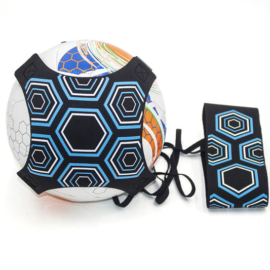 Soccer Volleyball & Rugby Trainer Football Kick and Throw Solo Practice Training Aid Blue