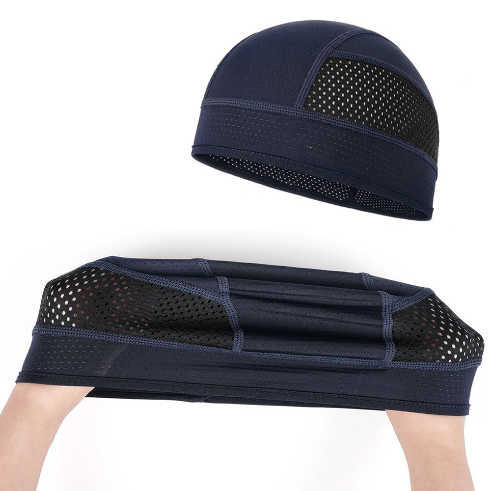 Skull Cap Helmet Liner ââ‚?Cycling & Motorcycle Cap for Under Helmet Use  Navy Blue