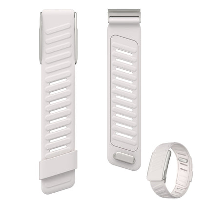 Silicone Sport Band for Whoop 5.0 Waterproof Replacement Wrist Strap White