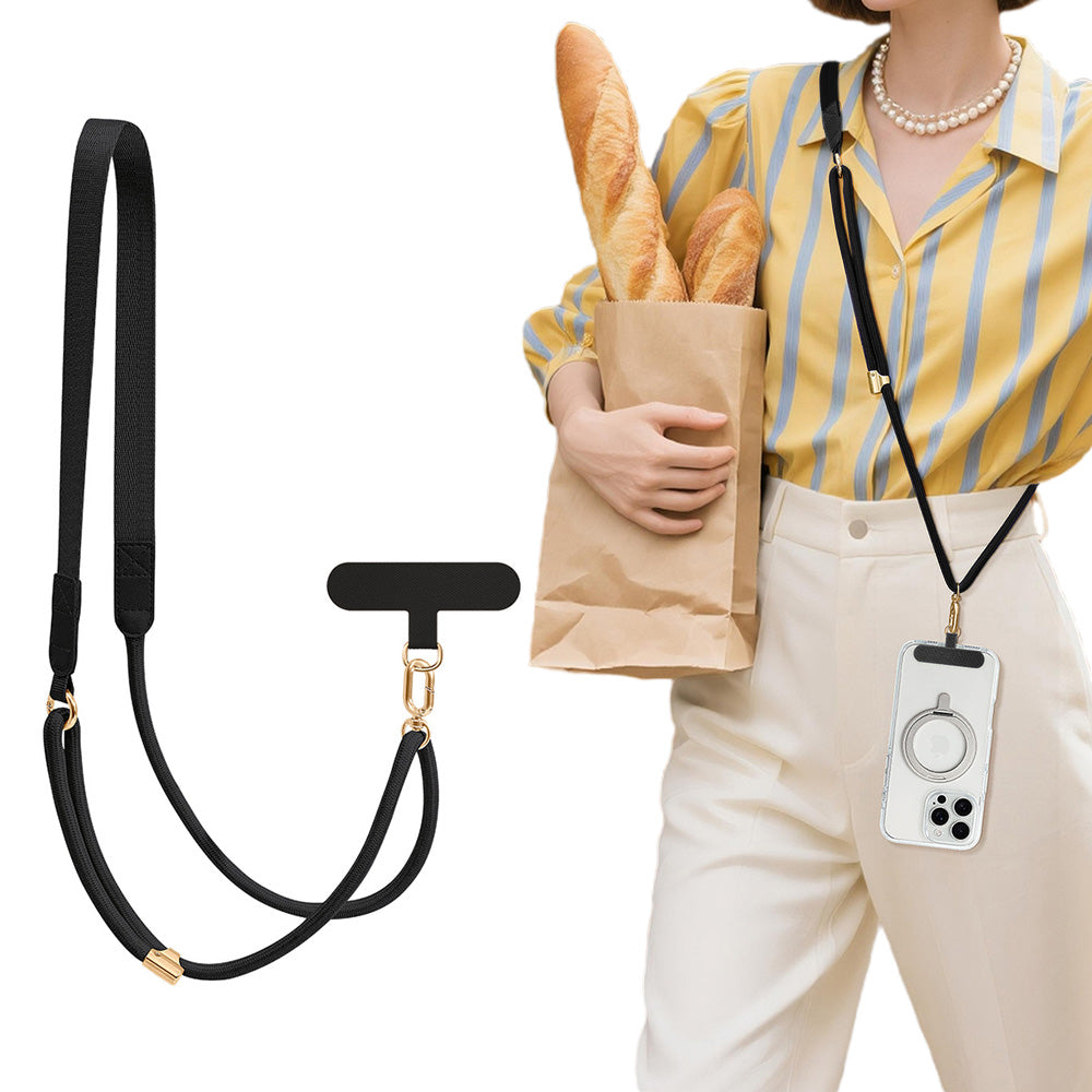 Adjustable Phone Lanyard Crossbody Strap-Black