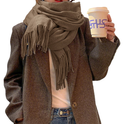 Oversized Unisex Shawl Wrap Scarf- Coffee