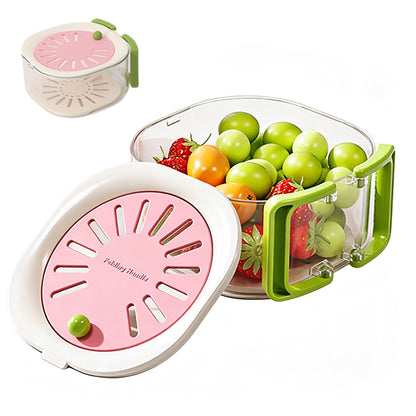 2 in 1 Collapsible Colander and Basin -Pink