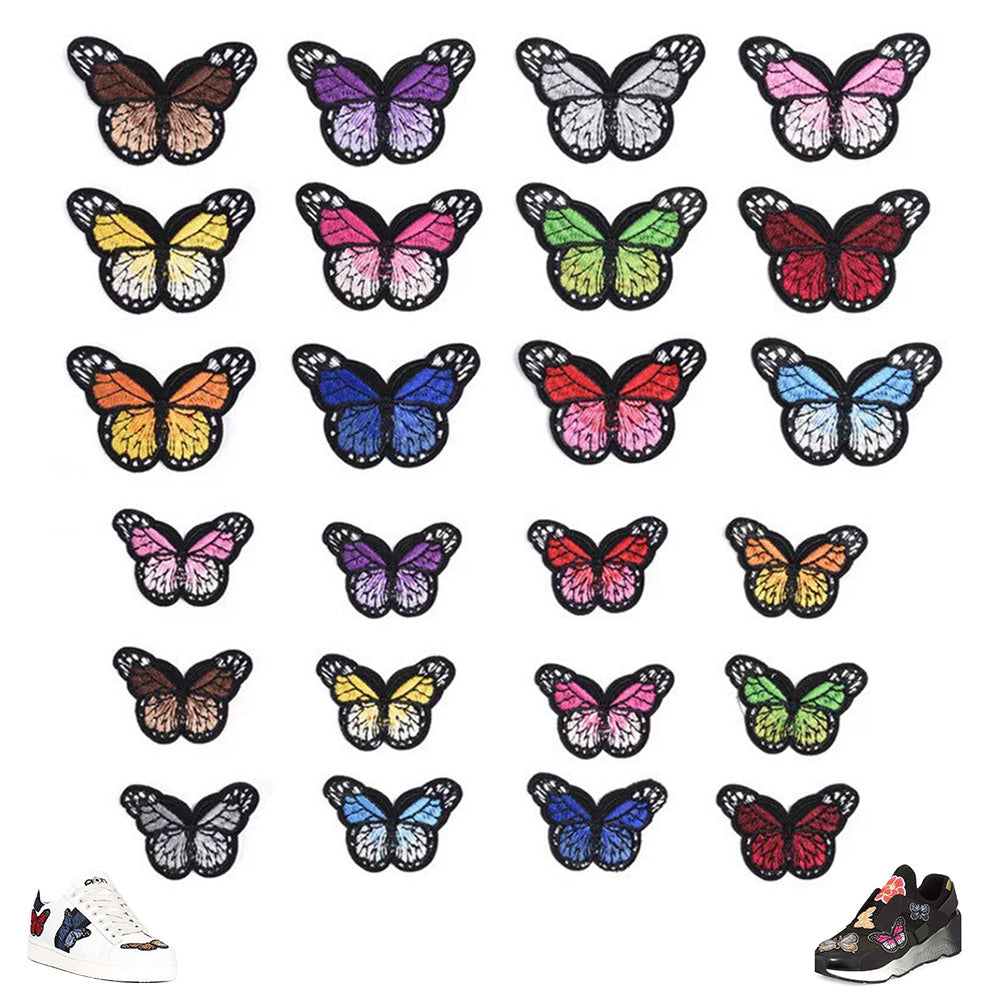 Butterfly Embroidery Patches Iron on and Sew on