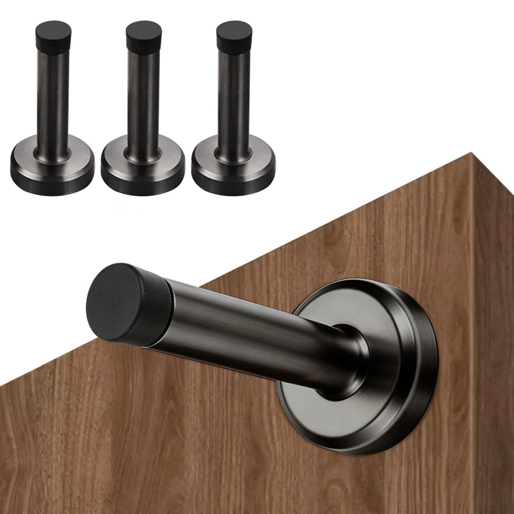 4 Pack Stainless Steel Door Stop-Grey