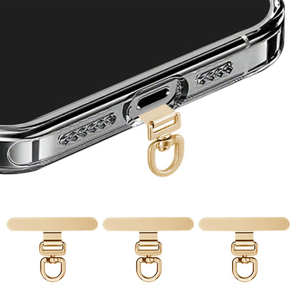 3 PCS Rotating Phone Tether Tab-Gold