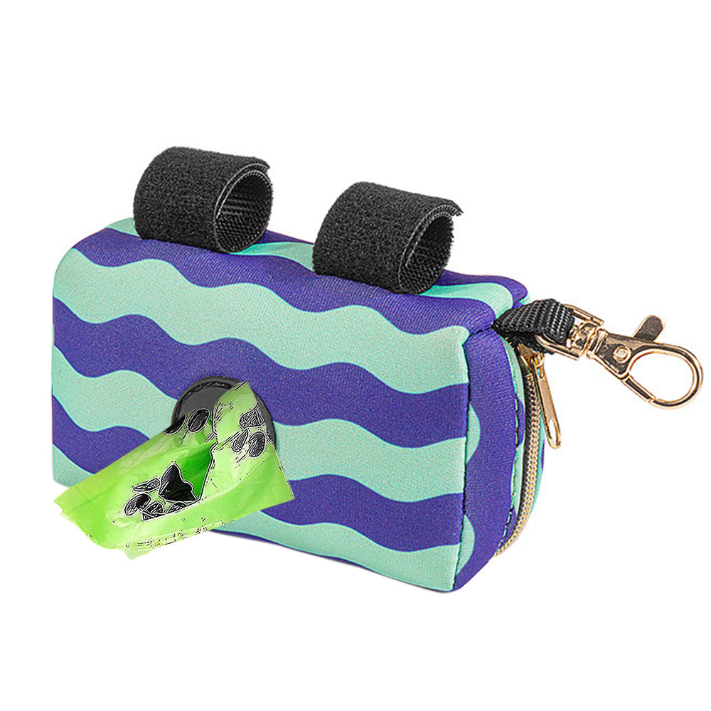 Pet Dog Poop Bag Holder Poo Waste Bags Container for Leash Blue