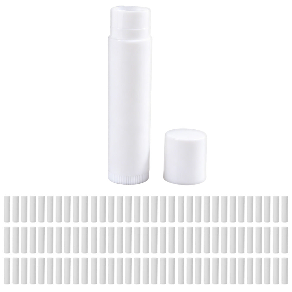 100 PCS  5g Twist Up Plastic Lipstick Containers-White