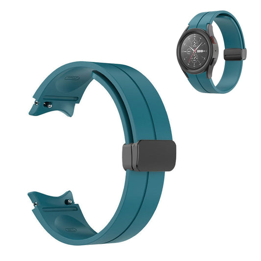 Magnetic Watch Band Silicone Strap for Samsung Galaxy Watch 4/5/5Pro/6 Blue