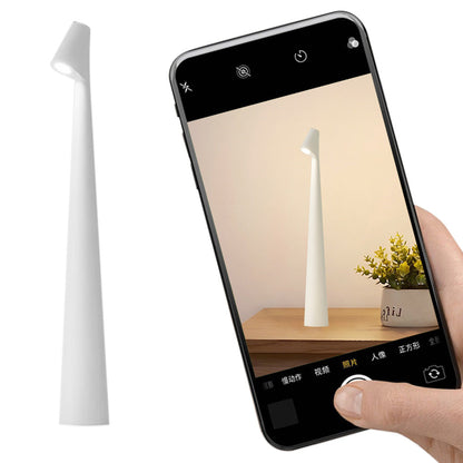 Portable Cordless LED Table Lamp Rechargeable with 3 Adjustable Brightness Levels Modes White