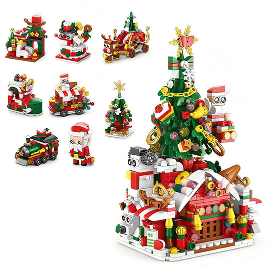 Christmas Tree Ornaments Building Block Set Santa & Nutcracker Xmas Decorations Style 3