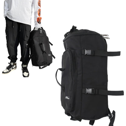 3-in-1 Sports Duffle Bag Travel Backpack Weekender Overnight Bag Black