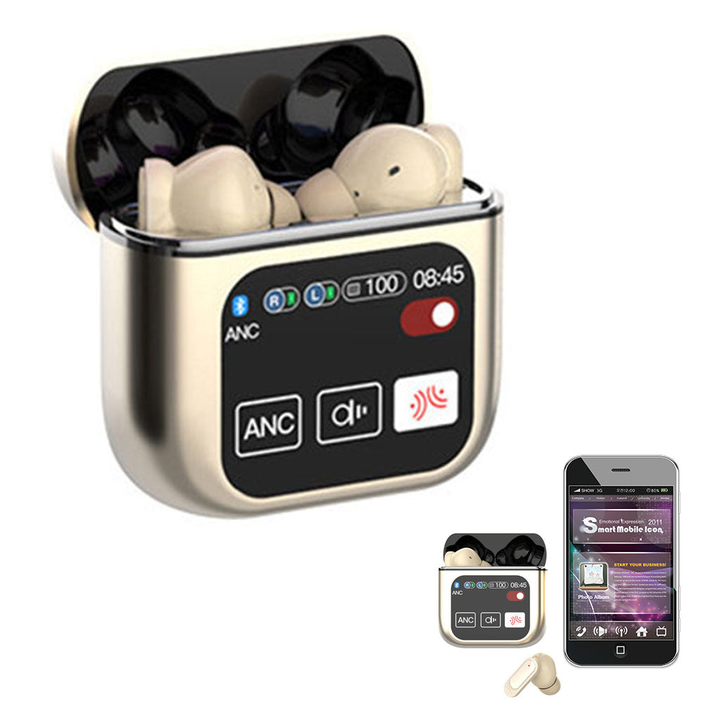 Wireless Bluetooth Headphones Touch Control Stereo Earbuds Headset Gold