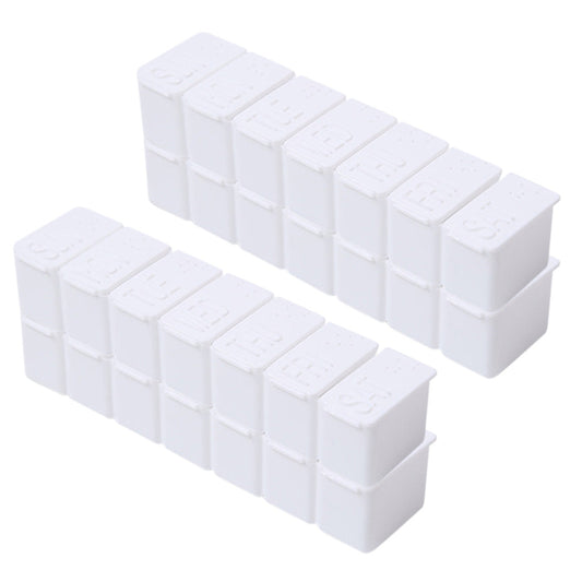 4 PCS Weekly Pill Organizer 7 Day Medicine Box with Compartments for Travel Home White