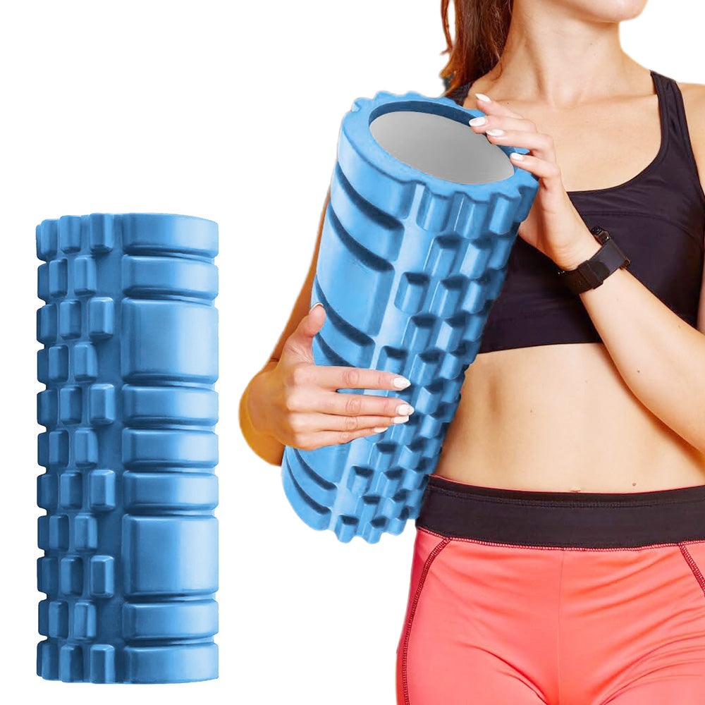 EVA Foam Roller for Yoga & Fitness Muscle Massage Pain Relief Recovery Sky Blue