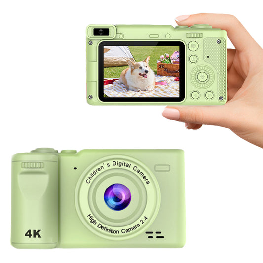 8X HD Digital Camera Kid' Camera Autofocus 4K Camera with Memory Card  Green