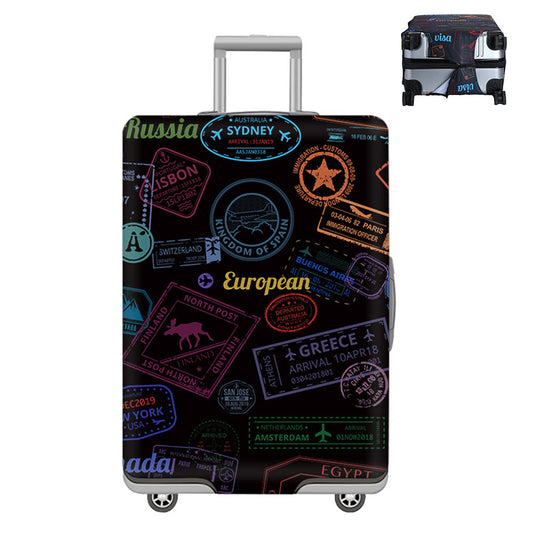 Elastic Protective Luggage Cover Stretchable Travel Suitcase Protector Black