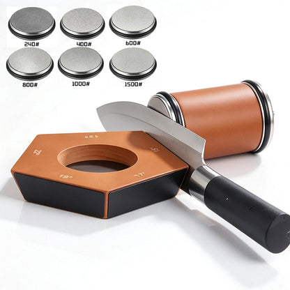 5-Angle Rolling Knife Sharpener with 6 Grit Discs