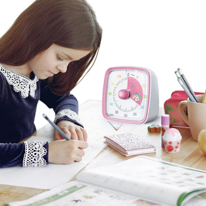 60-Minute Visual Countdown Timer Rainbow Disk Silent Time Management Tool Pink