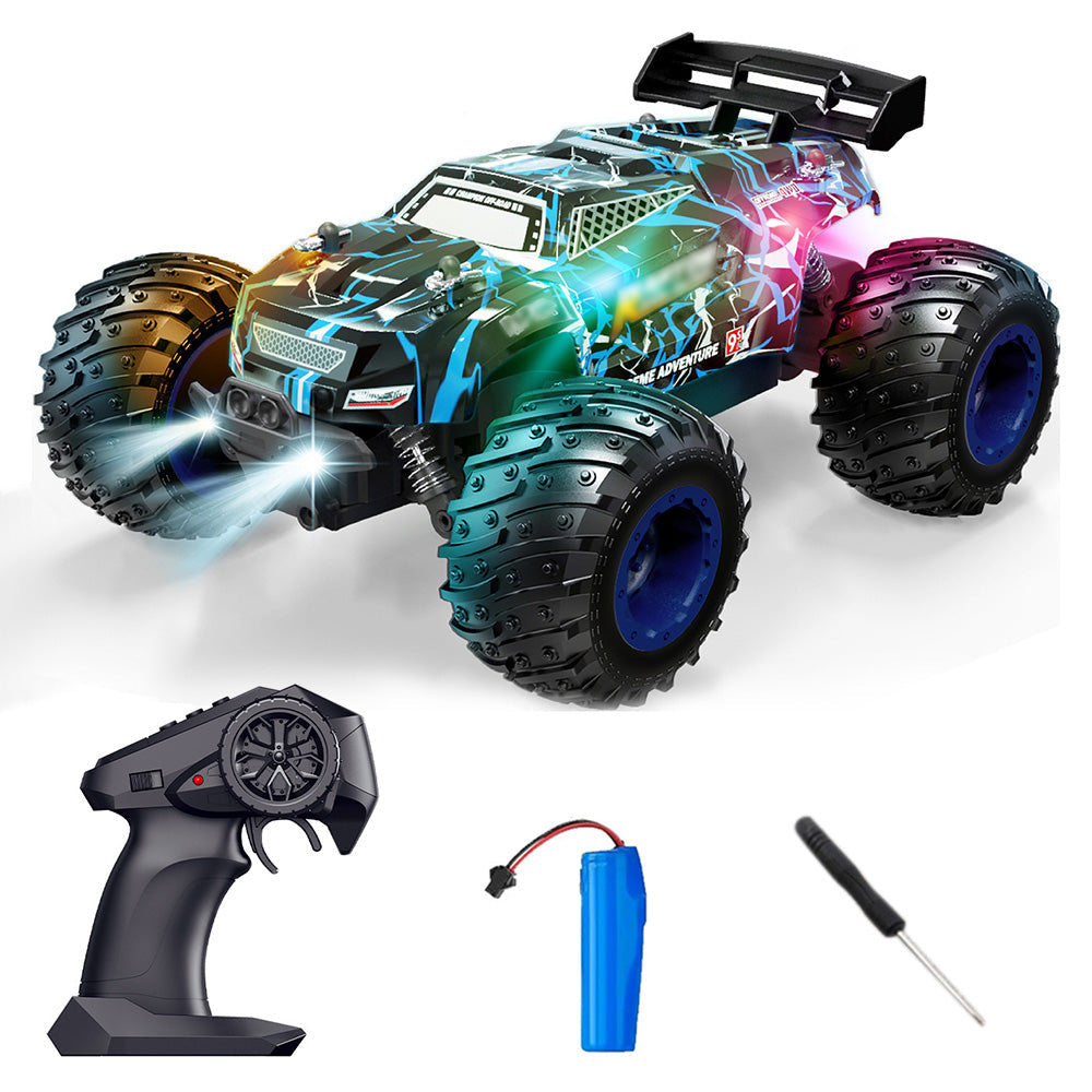 1:18 Scale Remote Control Car All-Terrain RC Truck with LED Lights Navy