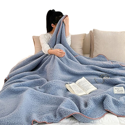 Sherpa Throw Blanket Winter Fuzzy Throws Cozy Blanket Blue