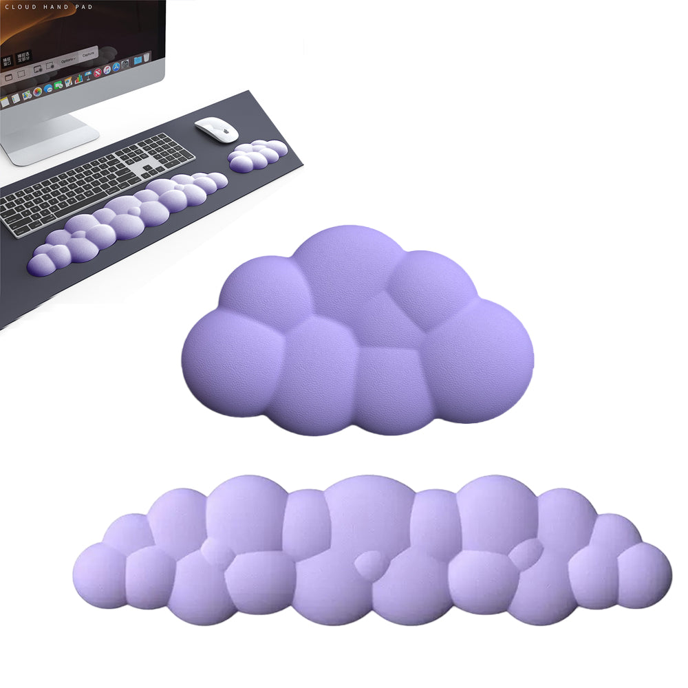Ergonomic Wrist Rest for Computer Laptop Cloud Keyboard Wrist Rest Pad Set Purple