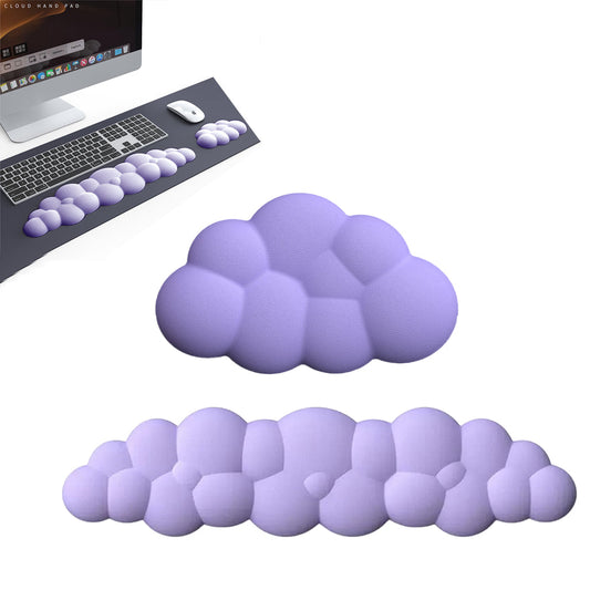 Ergonomic Wrist Rest for Computer Laptop Cloud Keyboard Wrist Rest Pad Set Purple