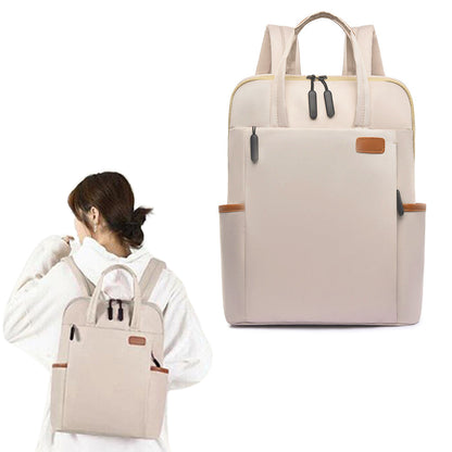 Travel Laptop Backpack Casual Rucksack Shoulder Bag for Work School Beige