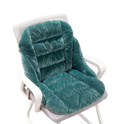 Backrest Seat Cushion with Ties High Back Seat Chair Pad for Office Gaming Chair Dark Green