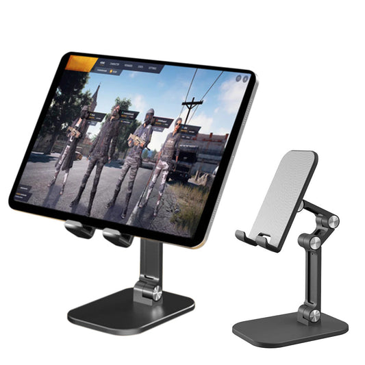 Foldable Desktop Stand for Tablet Cell Phone Adjustable Ergonomic Holder Mount Black