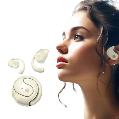 Open Ear Headphones Wireless Bluetooth Earbuds Sport Earphone Beige