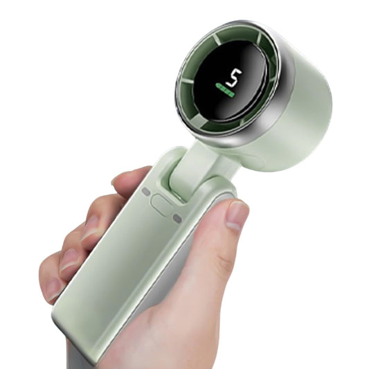 Portable Handheld Turbo Fan with 5-Speed Settings Mini Travel Fan for Beach and Outdoor Use Green