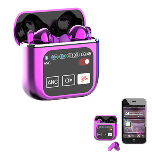 Wireless Bluetooth Headphones Touch Control Stereo Earbuds Headset Purple