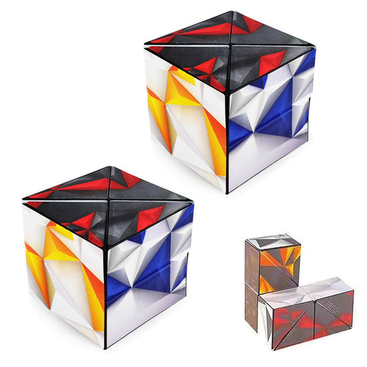 4Pcs Infinity Cube Puzzle Toys Sensory  Geometric Infinity Cube Toys Style 2