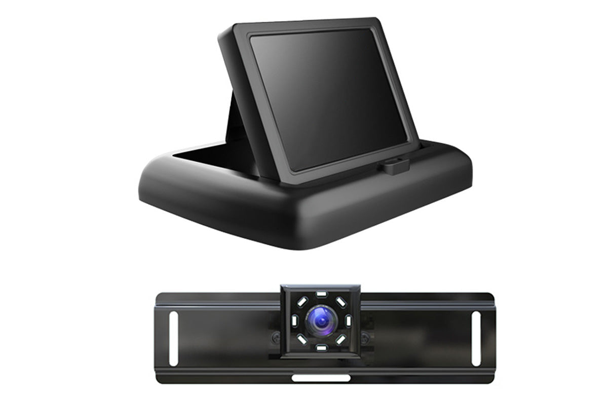 4.3 Inches LCD Monitor Car Reverse Camera Kit Rear View Backup IR Night Vision