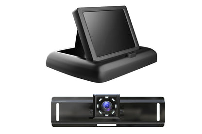 4.3 Inches LCD Monitor Car Reverse Camera Kit Rear View Backup IR Night Vision