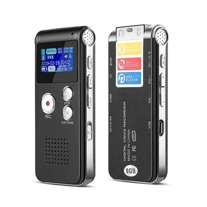 8GB Digital Voice Activated Recorder Portable Tape Recorder Audio Recording Device for Lectures Meetings