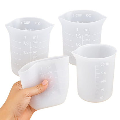 4-Pack Silicone Measuring Cups for DIY Baking and Cooking