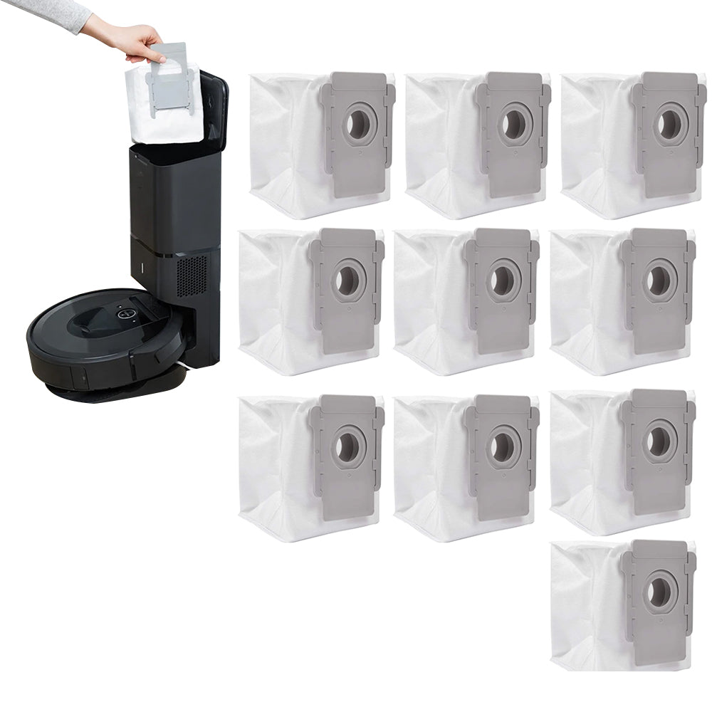 Set of 10Pcs Vacuum Bags Vacuum Dirt Disposal Bags for iRobot Roomba i3 i4 i6 i7 j7 i8 s9 Series