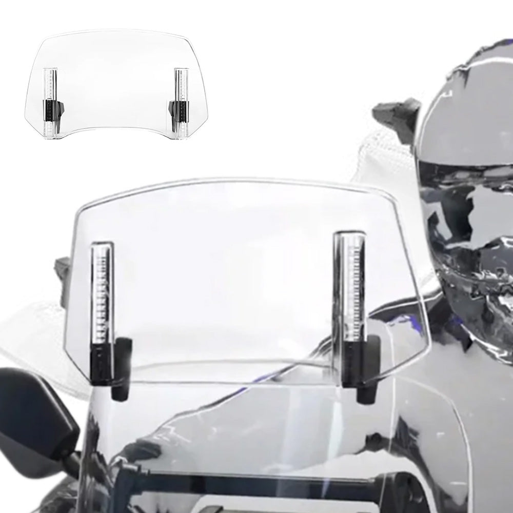 Universal Adjustable Motorcycle Windshield Extension a€?Clip-On Windscreen Deflector