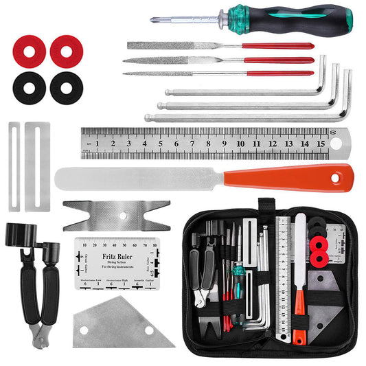 20PCS Luthier Guitar Care and Maintenance Tool Kit for Guitar Players