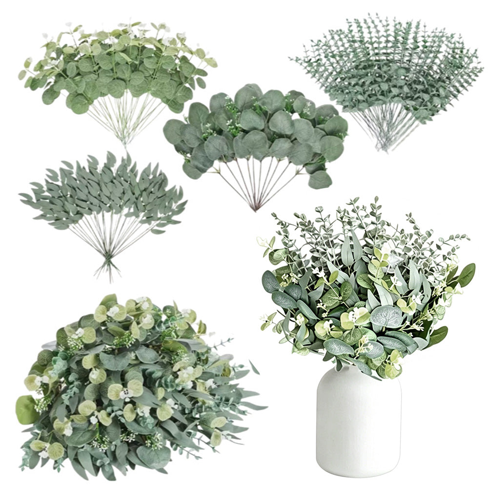 130Pcs Artificial Eucalyptus Leaves Bundle