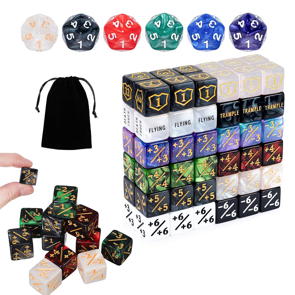 78PCS MTG Dice Set with Velvet Bag ¨C Card Game Accessories for Teens and Adult