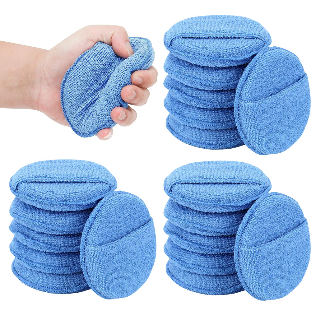 18Pcs Car Wax Applicator Pads Microfiber Sponge for Polishing Cleaning