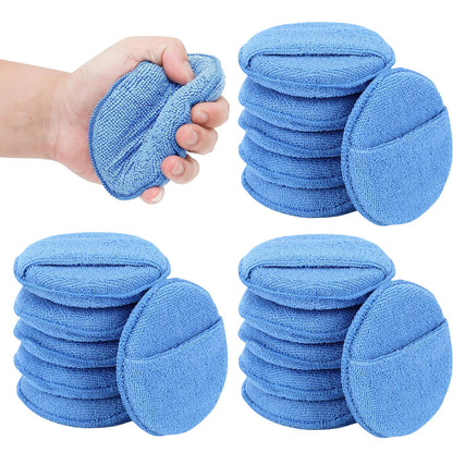 18Pcs Car Wax Applicator Pads Microfiber Sponge for Polishing Cleaning