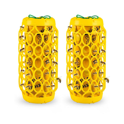 Set of 2Pcs Wasp Trap Outdoor Hanging Jacket Trap Reusable Wasp Catcher Sticky Wasp Repellent