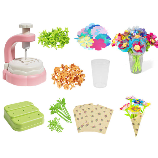 Fabric Flower Bouquets Toys DIY Craft Kits Toys For Kids Flowers Market Toy