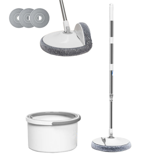 360 Degrees Rotatable Mop Bucket Kit Extendable Handle Floor Wall Cleaning Mop with 4 Replacement Mop Pads
